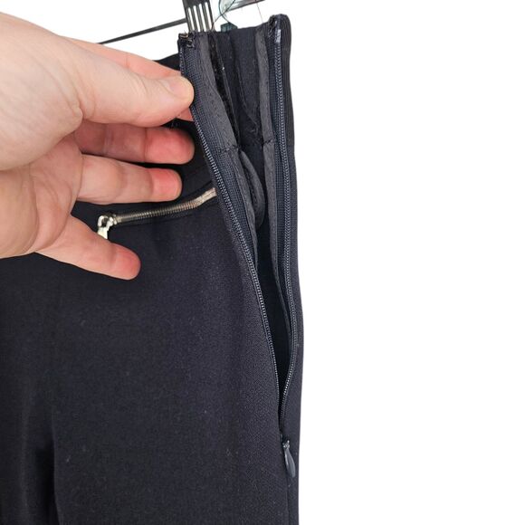GEORGES RECH Paris Women's Pants Leggings 36 US 6 8 Navy Blue Elastic Waist Zip - Picture 3 of 7